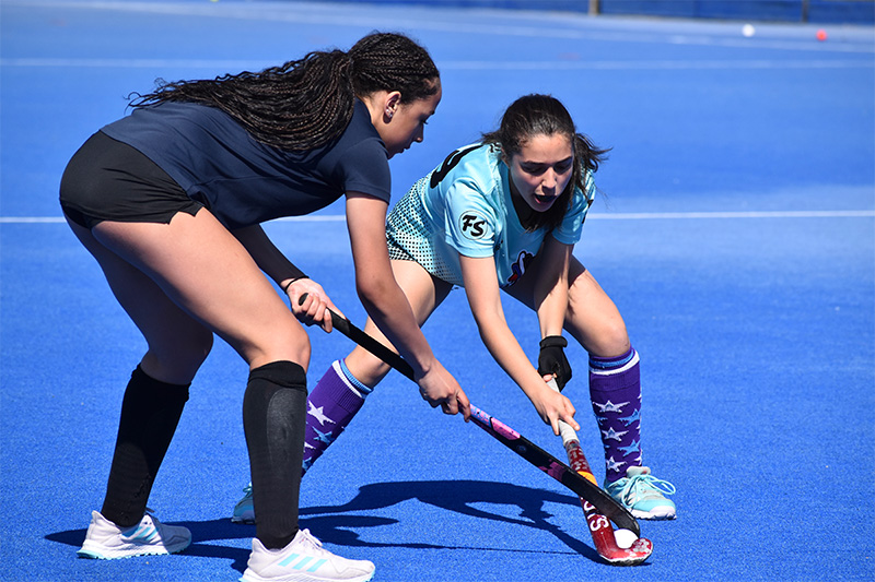 Hockey Players on a pitch